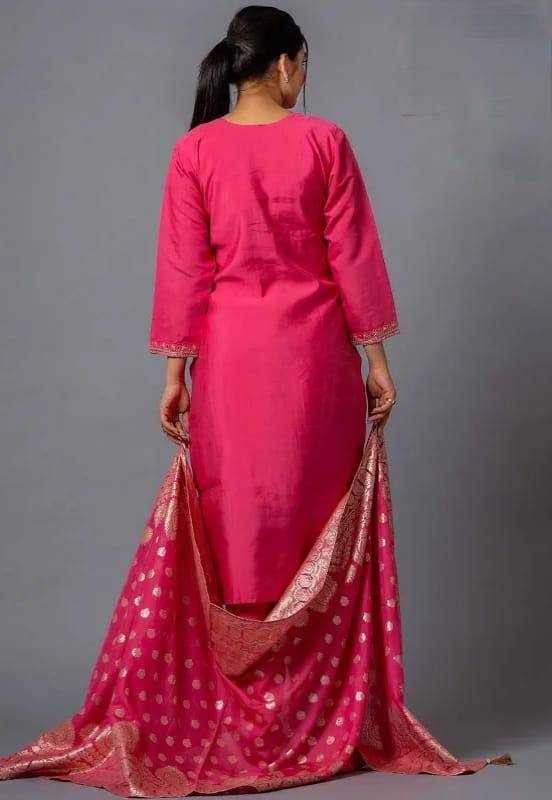 Chanderi Silk Ladies Suit - MYLUXURY LANE ENTERPRISE